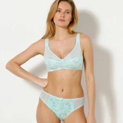 Soutien-gorge coton imprimé printannier Coria - sans armatures