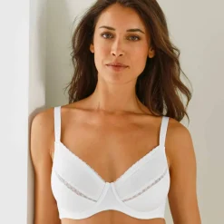Soutien-gorge coton stretch et dentelle - avec armatures