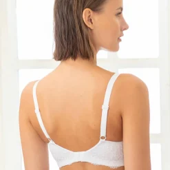 Soutien-gorge coton stretch et dentelle - sans armatures