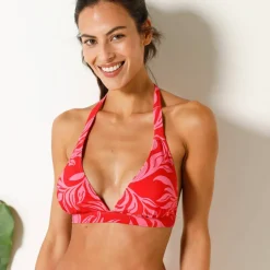 Soutien-gorge de bain forme triangle imprimé Viana - sans armatures