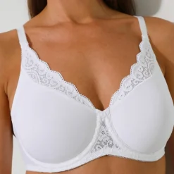 Soutien-gorge emboîtant maille et dentelle 