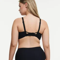 Soutien-gorge enveloppant en maille et dentelle 