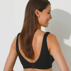 Soutien-gorge forme brassière coton stretch avec bretelles réglables - sans armatures