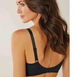 Soutien-gorge forme croisée uni brodé Olbia - sans armatures