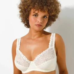Soutien-gorge forme emboîtante tulle brodé stretch et microfibre Batlow- avec armatures