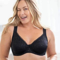 Soutien-gorge forme minimiseur avec armatures en microfibre et tulle brodé - lot de 2