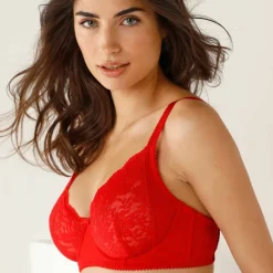Soutien-gorge forme minimiseur en dentelle et tulle stretch Guspini - avec armatures