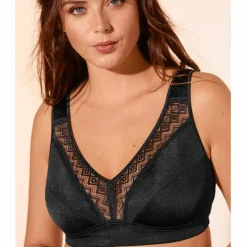 Soutien-gorge grand maintien en maille satinée - sans armatures