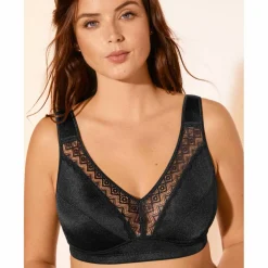 Soutien-gorge grand maintien en maille satinée - sans armatures