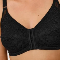 Soutien-gorge grand maintien ouvert devant, spécial "poitrine lourde" - sans armatures