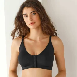 Soutien-gorge microfibre ouvert devant par pressions - sans armatures