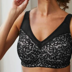 Soutien-gorge minimiseur en dentelle florale - sans armatures