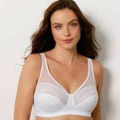 Soutien-gorge minimiseur microfibre et dentelle sans armatures - lot de 2