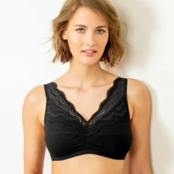 Soutien-gorge post-opératoire coton stretch forme foulard - sans armatures.