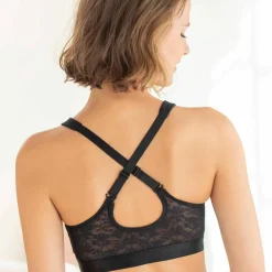 Soutien-gorge post-opératoire ouvert devant en dentelle - sans armatures