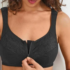 Soutien-gorge post-opératoire zippé devant - sans armatures