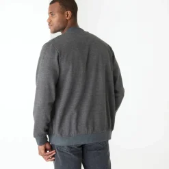 Sweat col bomber entièrement zippé uni