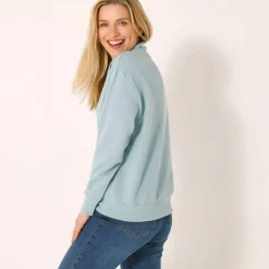 Sweat col montant zippé en molleton gratté