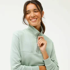 Sweat col montant zippé en molleton gratté