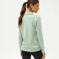 Sweat col montant zippé en molleton gratté