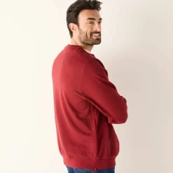 Sweat col rond facile à enfiler zippé côtés