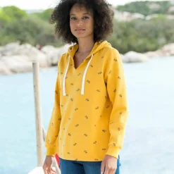Sweat imprimé avec capuche en molleton