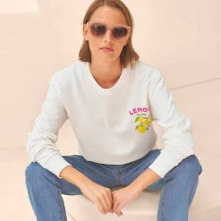 Sweat imprimé en molleton gratté