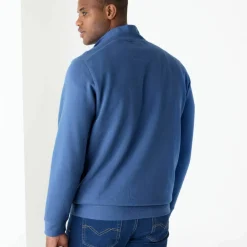 Sweat molleton col camionneur zippé