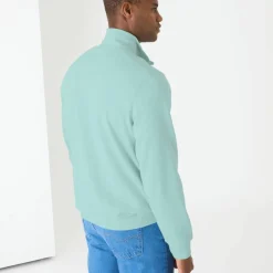 Sweat molleton col camionneur zippé