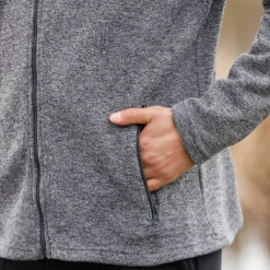 Sweat zippé col montant maille doublée molleton