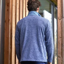 Sweat zippé col montant maille doublée molleton