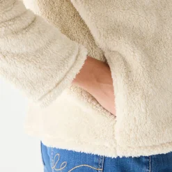 Sweat zippé, maille peluche
