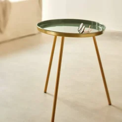 Table d'appoint laquée ronde