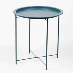 Table d'appoint métal, plateau coloré