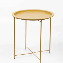 Table d'appoint métal, plateau coloré