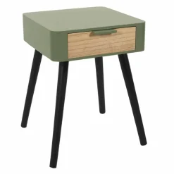 Table de chevet bicolore, 1 tiroir