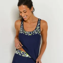 Tankini imprimé dos nageur Upala - coques amovibles