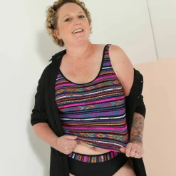 Tankini post-opératoire imprimé Brésilien
