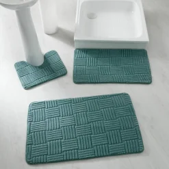 Tapis de bain effet damier