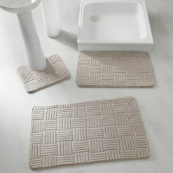 Tapis de bain effet damier