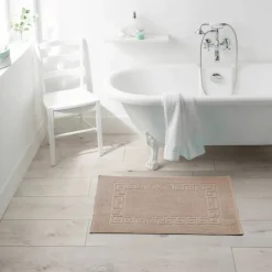 Tapis de bain éponge liteau motif frise grecque