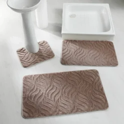 Tapis de bain reliéfé effet "flamme"