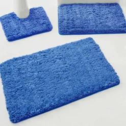 Tapis de bain uni moelleux microfibre