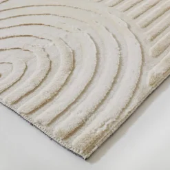 Tapis embossé rectangulaire, motif arches