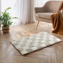 Tapis rectangulaire, motif damiers