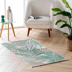 Tapis rectangulaire, motif tropical