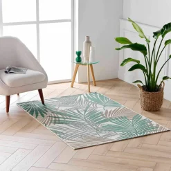 Tapis rectangulaire, motif tropical