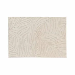 Tapis rectangulaire, motif végétal en relief