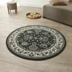 Tapis rond motifs perse