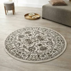 Tapis rond motifs perse